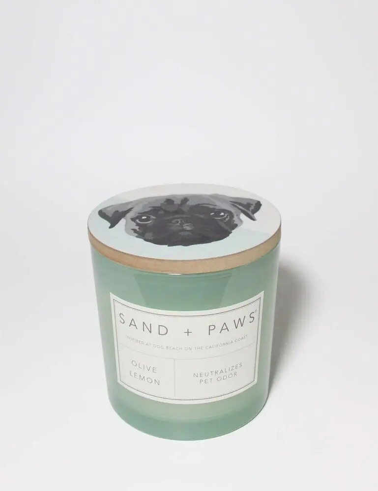 Sand + Paws Olive Lemon 21 Oz Scented Candle